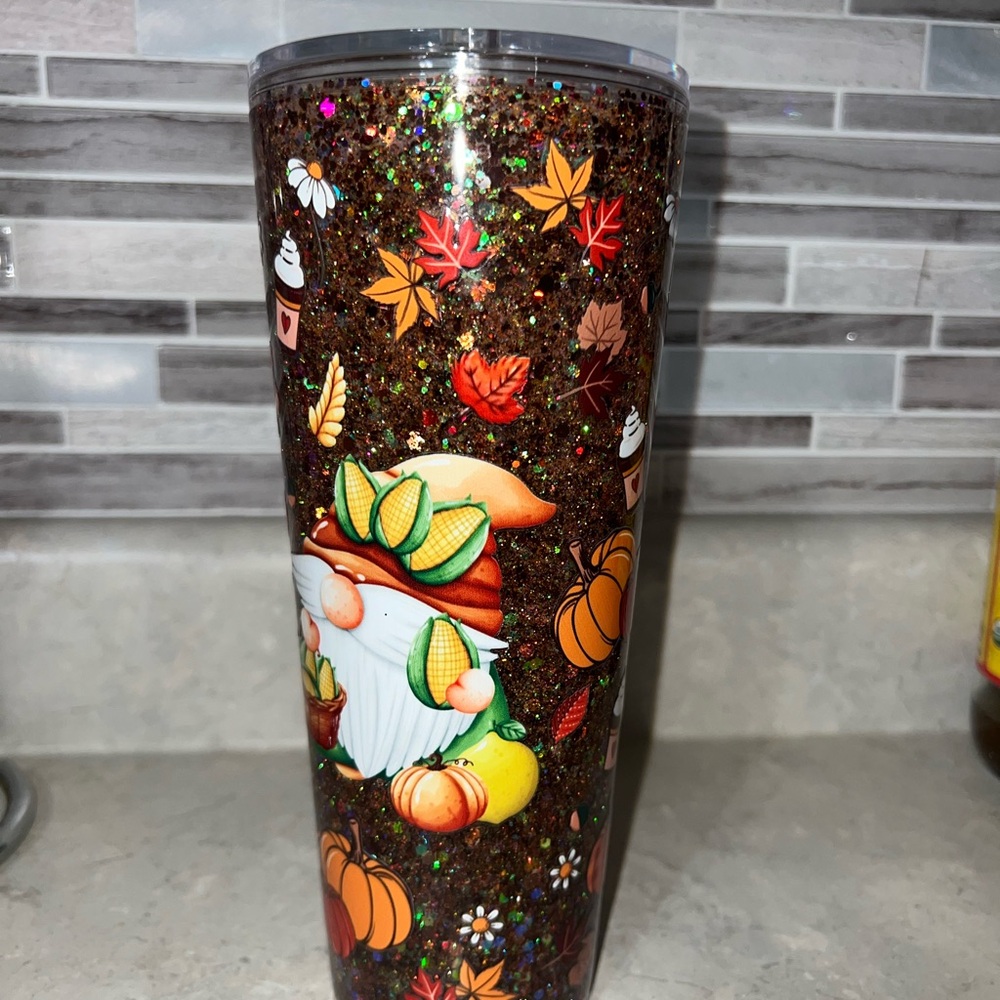 Gnome fall tumbler 24 oz